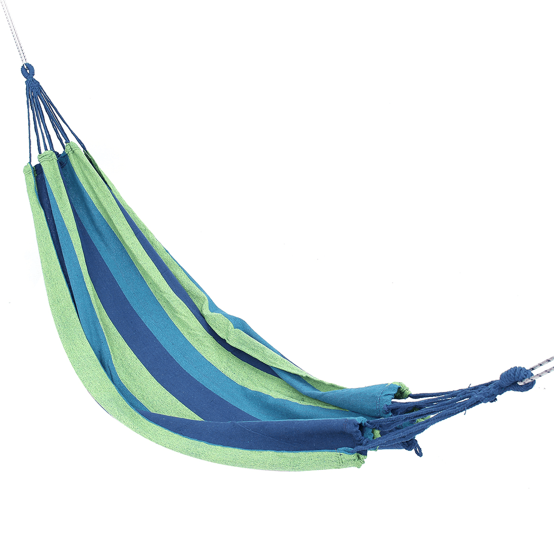 Double Large Swing Hammock Canvas Camping Hang Bed Garden Travel Beach Outdoor Chair - MRSLM