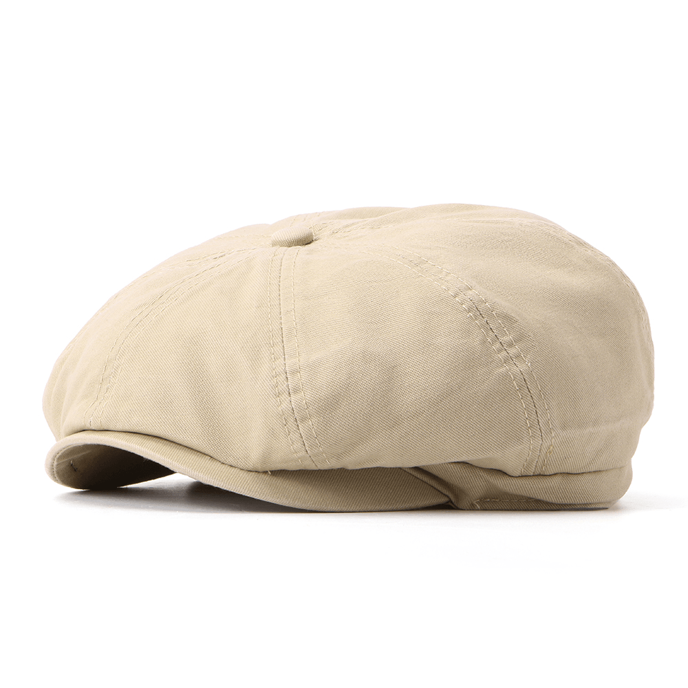 Unisex Solid Color Simple Cotton Beret Caps - MRSLM