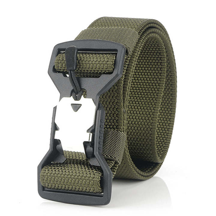 125Cm Men'S Casual Nylon Tactical Belt Plastic Magnet Function Buckle Military Belts - MRSLM