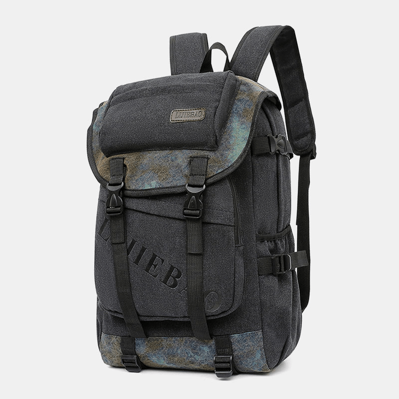 Men Canvas Large Capacity Tactical Outdoor Travelling 14 Inch Laptop Bag School Bag Backpack - MRSLM