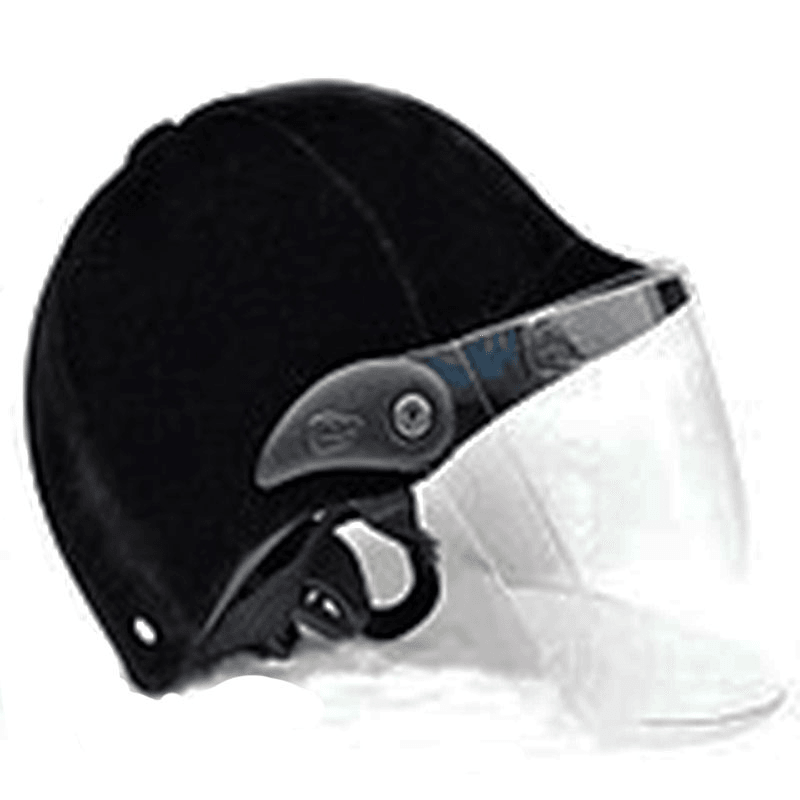 Unisex Black Suede Equestrian Helmet - MRSLM