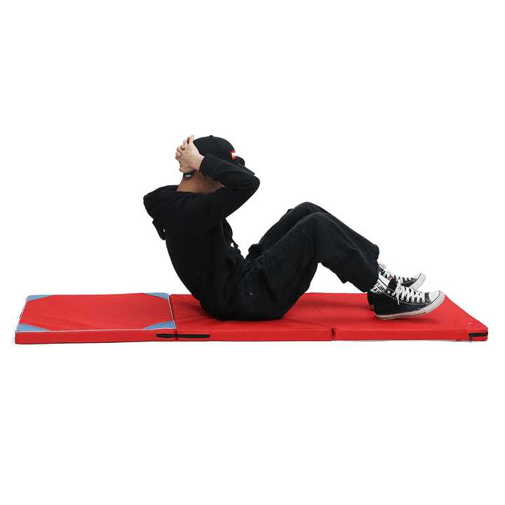 70.86X23.62X1.96Inch 3 Folding Gymnastics Mat Fitness Exercise Gym Airtrack Panel Tumbling Climbing Pilates Pad Air Track - MRSLM