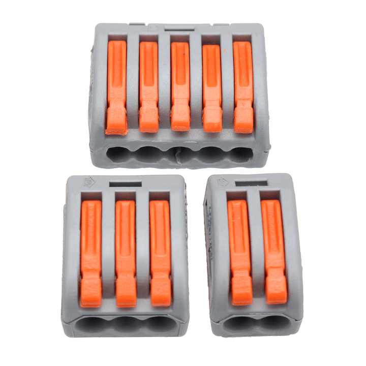 60Pc 2/3/5 Hole Electrical Connectors Wire Block Electrical Wire Connector Terminal - MRSLM
