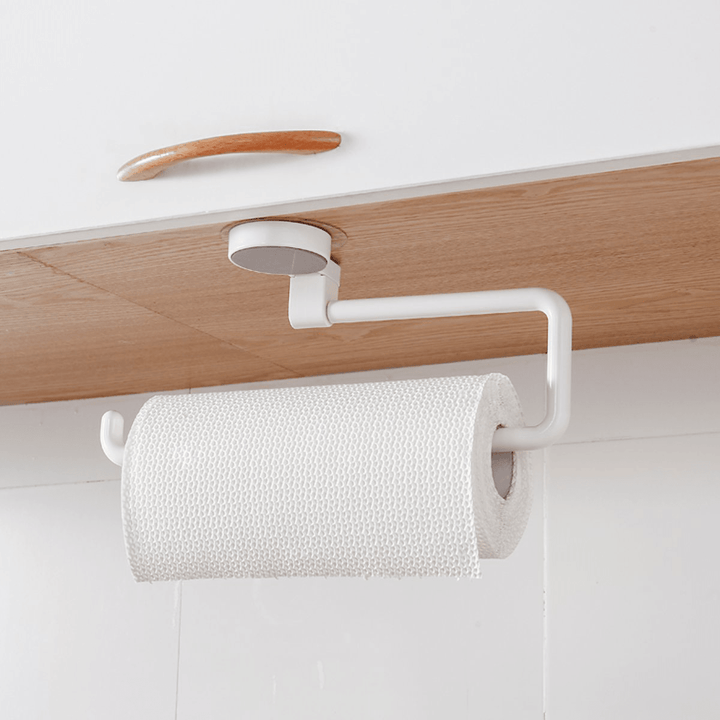 Roll Paper Storage Holder Toilet Kitchen Tissue Towel Organizer Hanging Shelf Rack - MRSLM