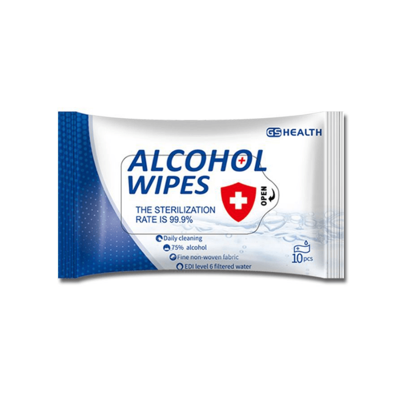 SHANGTAITAI 10 Pcs Disinfection Wipes Pads Cleaning Sterilization 75% Alcohol Wipes Cleaning Wet Wipes Camping Travel - MRSLM