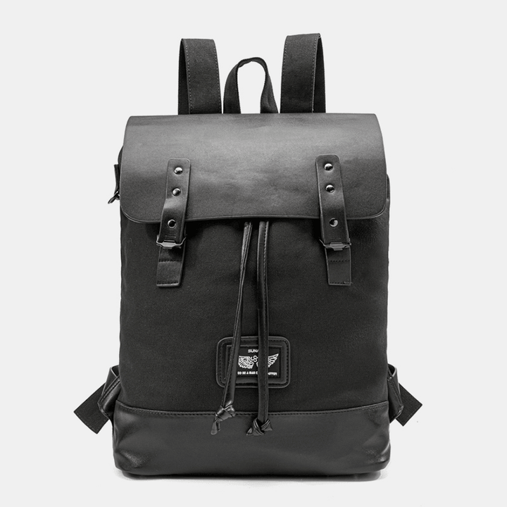 Men Vintage Wear-Resistant Large Capacity Faux Leather Casual Backpack - MRSLM