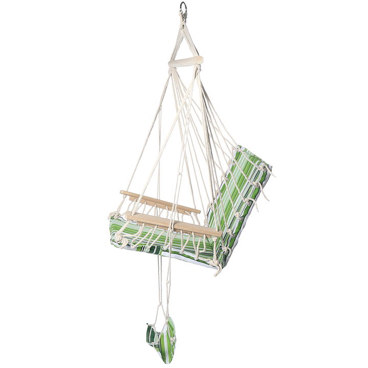 Cotton Hammock Chair Comfortable Hanging Swing Seat Swing Cushion Outdoor Indoor Garden Max Load 150Kg - MRSLM