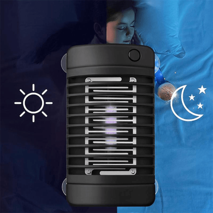 4 LED Solar Mosquito Killer Lamp Electric Shock Insect Zapper Fly Trap Light Bug Zapper Physical Insect Mosquito Attractant Trap - MRSLM