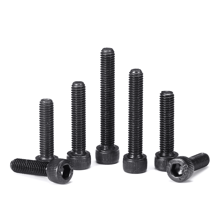 Suleve™ M5CH7 140Pcs M5 12.9 Grade Carbon Steel Hex Socket Cap Head Screw Bolt 6-35Mm Set - MRSLM