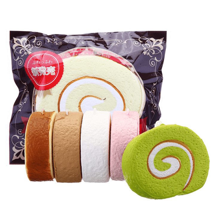 Cake Squishy Swiss Roll 7Cm Slow Rising Funny Gift Collection with Packaging - MRSLM