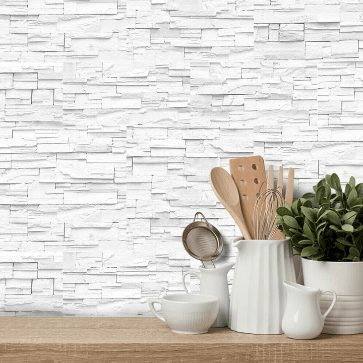 9Pcs Kitchen Tile Stickers Mosaic Wall Paper Bathroom Self-Adhesive Decor Home DIY - MRSLM