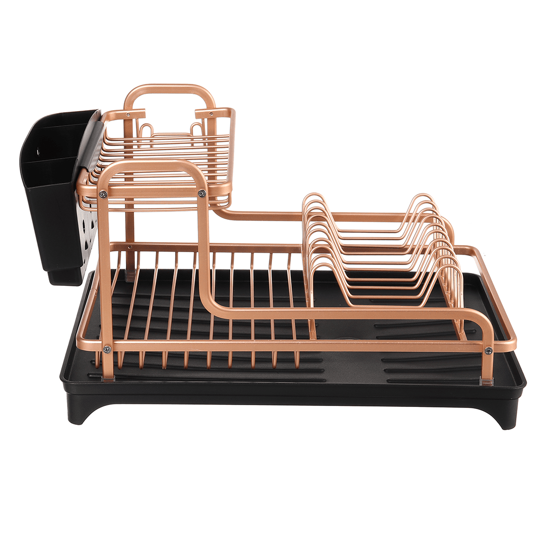 Dish Rack Kitchen Organizer Storage Drainer Drying Plate Shelf Sink Supplies - MRSLM