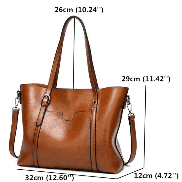 Women Tote Handbags Vintage Front Pocket Shoulder Bag Large Capacity Crossbody Bags - MRSLM