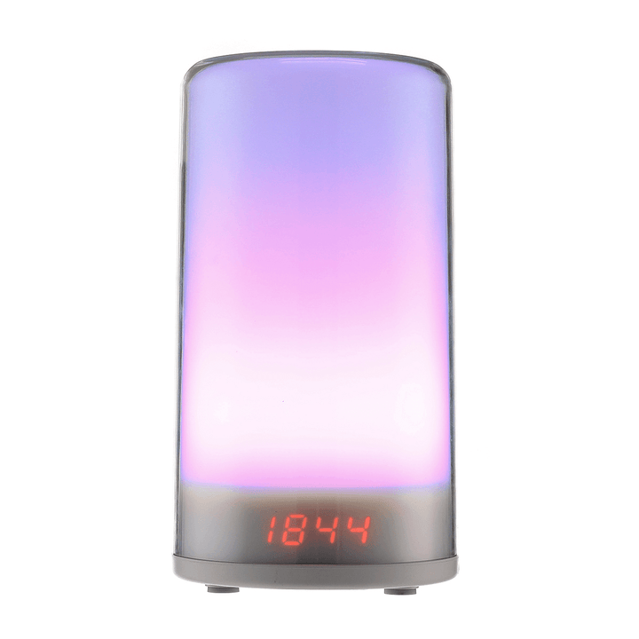 Elfeland 3W 3100K RGB Wake-Up Lamp Digital Alarm Clock Warm White Light with 3 Dimmable Modes for Bedroom - MRSLM