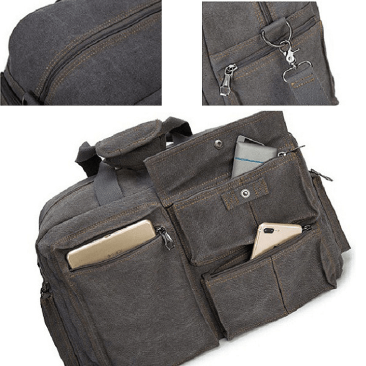 Big Capacity Canvas Travel Handbag Sport Crossbody Luggage Bag Shoulder Bag for Men - MRSLM