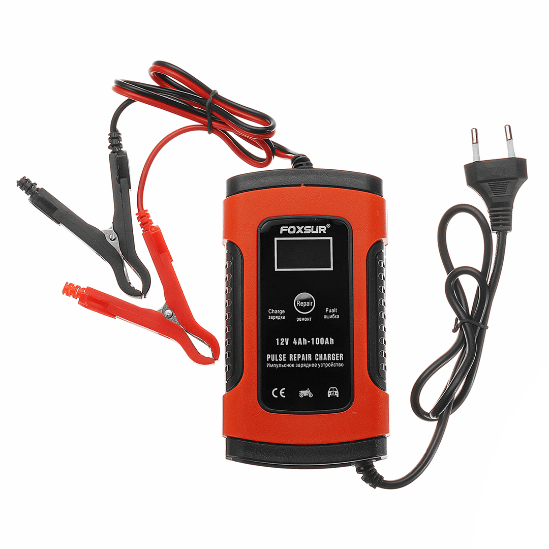 110-220V Intelligent Battery Charger 12V 5A Pulse Repair Battery Charging with LCD Display - MRSLM