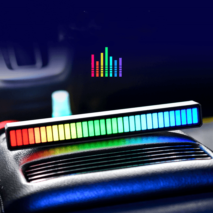 RGB USB Energy Saving Lamp Voice-Activated Pickup Rhythm Light Car Ambient Lamp Music Atmosphere Light Game Light - MRSLM