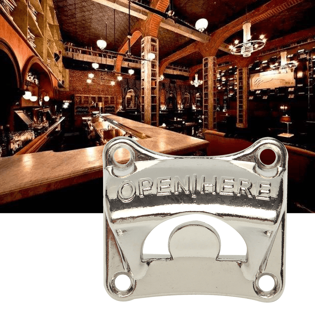 Creative Zinc Alloy Wall Mounted Bottle Opener Beer Soda Glass Bottle Opener - MRSLM