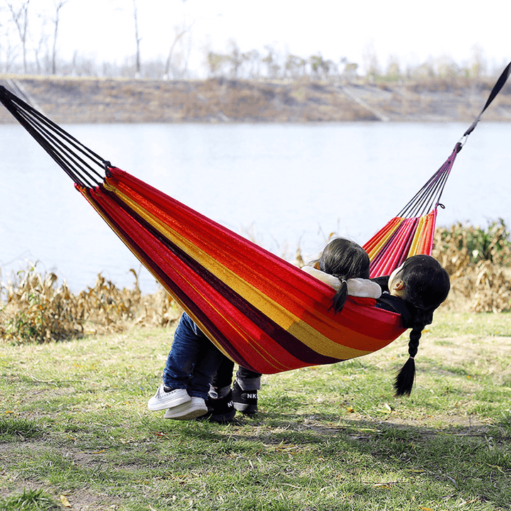 Canvas Swing Hammock Leisure Hanging Bed Outdoor Garden Travel - MRSLM