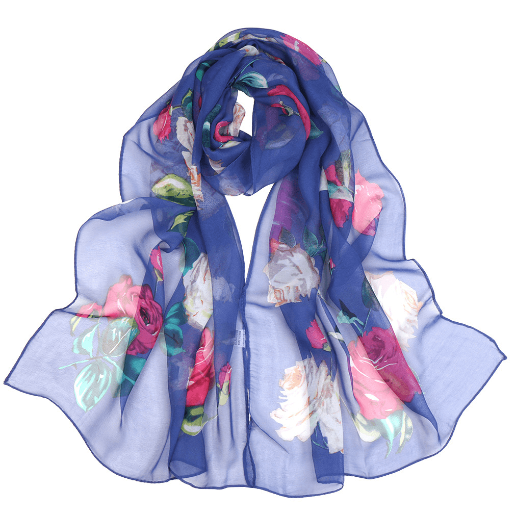 Summer Lotus Pond Moonlight Thin Silk Scarf - MRSLM