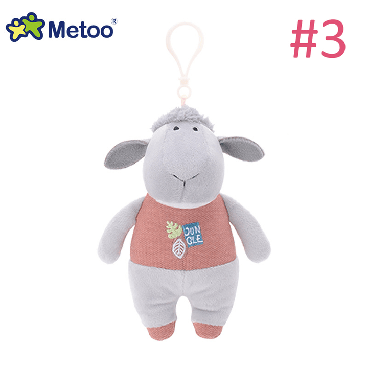 Metoo Horse Zebra Lamb Plush Doll Backpack Strap Accessories Key Chain Creative Gift - MRSLM