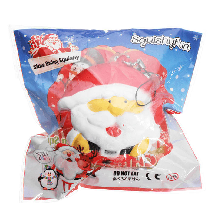 Squishyfun Squishy Snowman Father Christmas Santa Claus 7Cm Slow Rising with Packaging Collection Gift Decor - MRSLM