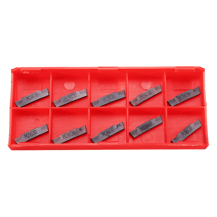 10Pcs MGMN200-G PC9030 2Mm Carbide Insert for MGEHR/MGIVR Grooving Cut off Tool Holder - MRSLM