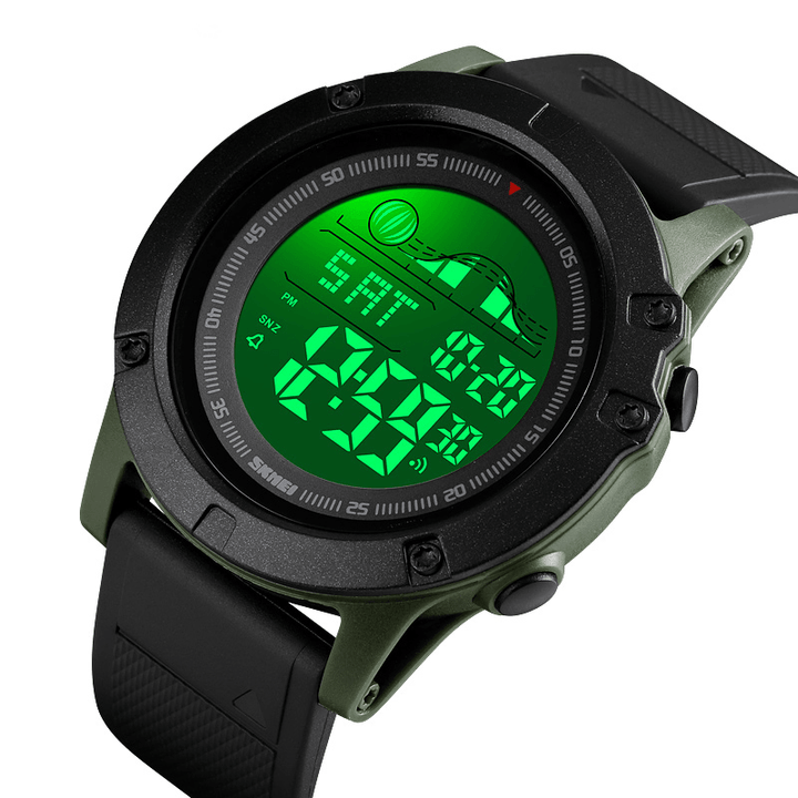 SKMEI 1476 Large Dial Multi-Function Chronograph Alarm Outdoor Sports Waterproof Men Watch Digital Watch - MRSLM