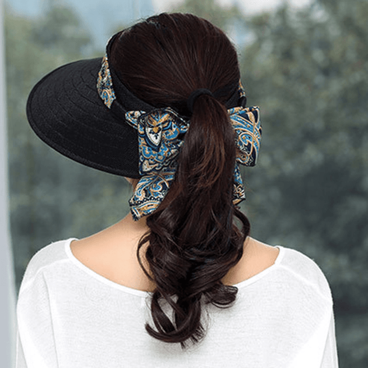 Women Summer Foldable Wide Brim Anti-Uv Sun Bucket Hat - MRSLM