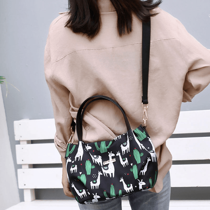 Women Fashion Flower Handbag Printed Crossbody Bag - MRSLM