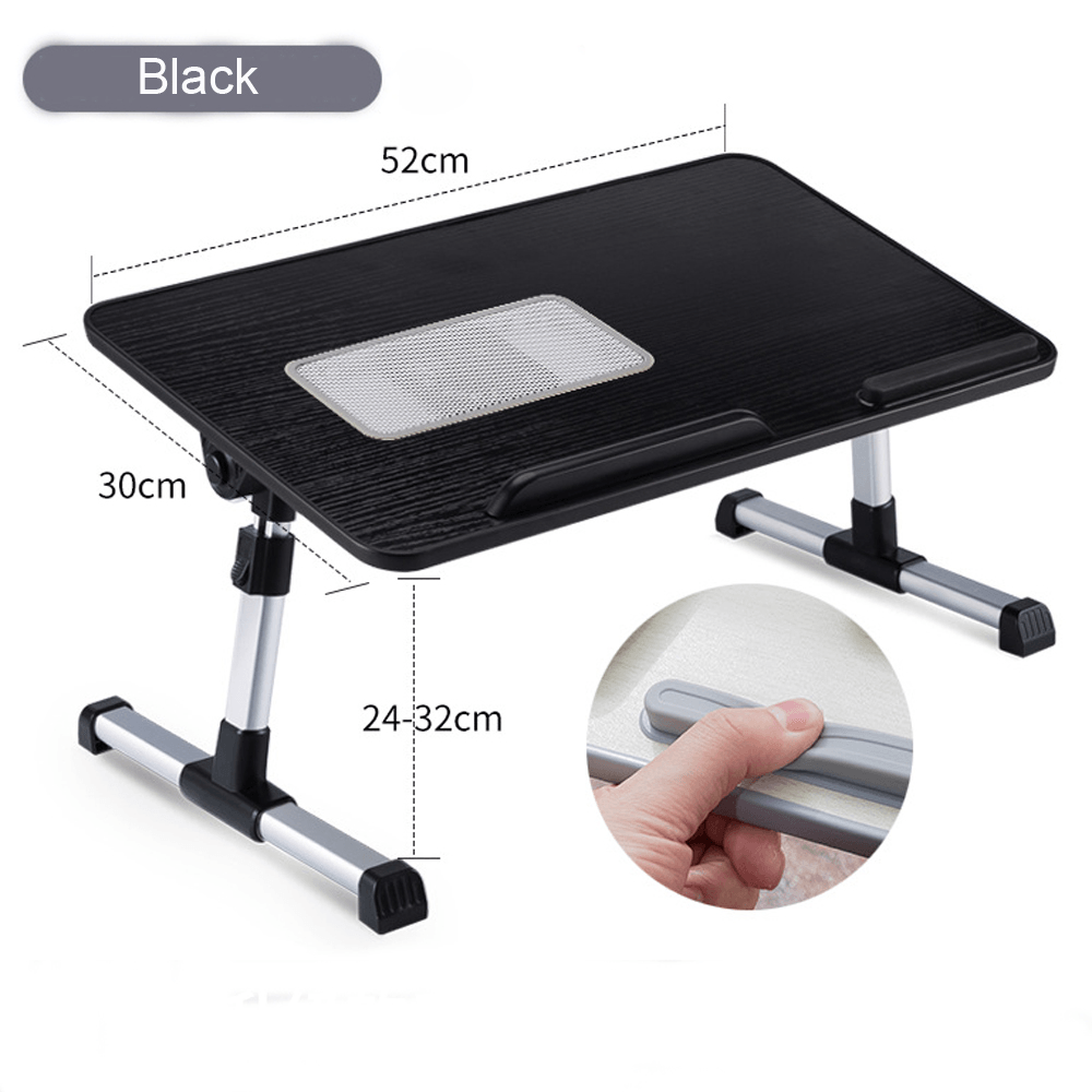 Folding Laptop Desk Height Adjustable Lifting Table Sofa Bed Serving Tray Portable Small Study Desk with Cooling Fan Home Office Dormitory Furniture - MRSLM