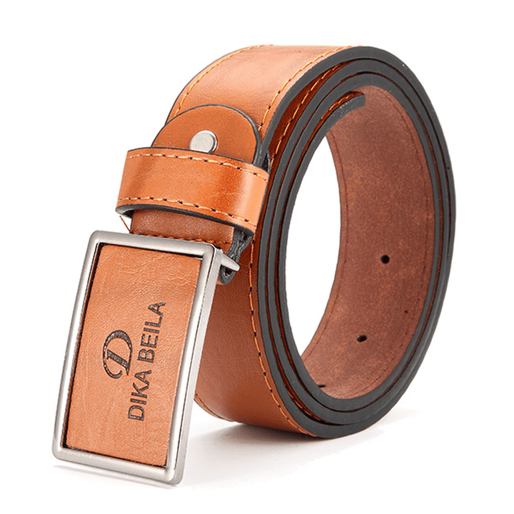 Mens PU Leather Alloy Needle Buckle Belt Belts Casual Leisure Pin Buckle Waistband Strap - MRSLM