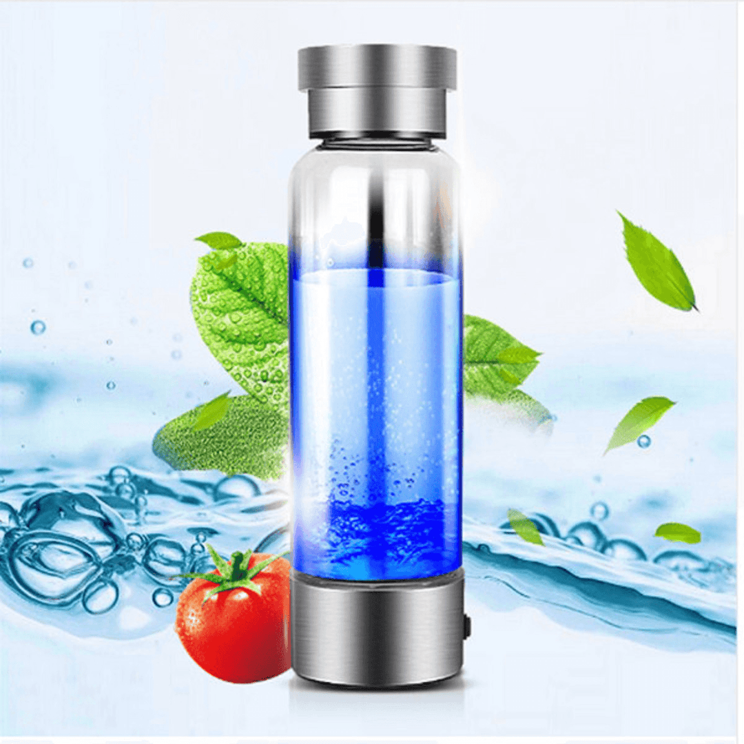 USB Rechargeable Intelligent Hidrogen Rich Water Bottle Ionizer Portable Glass - MRSLM