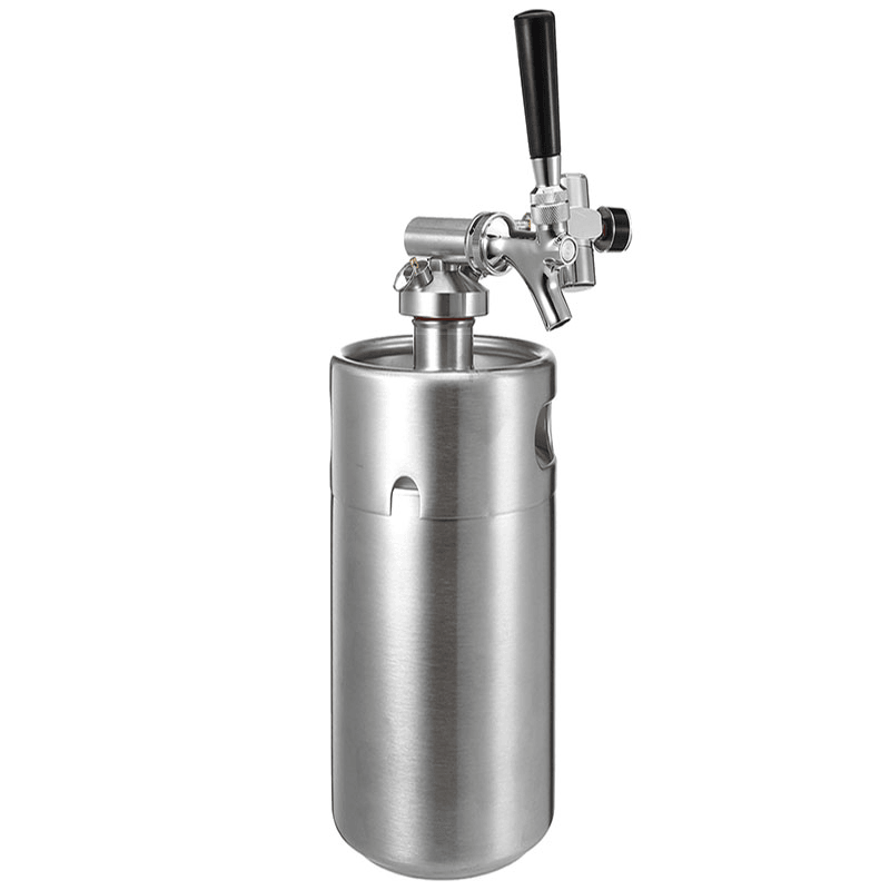 KC-BK8 4L/2L Stainless Steel 304 Beer Mini Keg Homebrew Keg Air Pressure Wine Making Tools - MRSLM