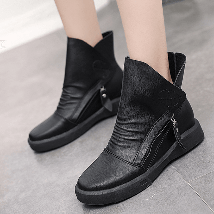 Flats Lace up Ankle Boots - MRSLM