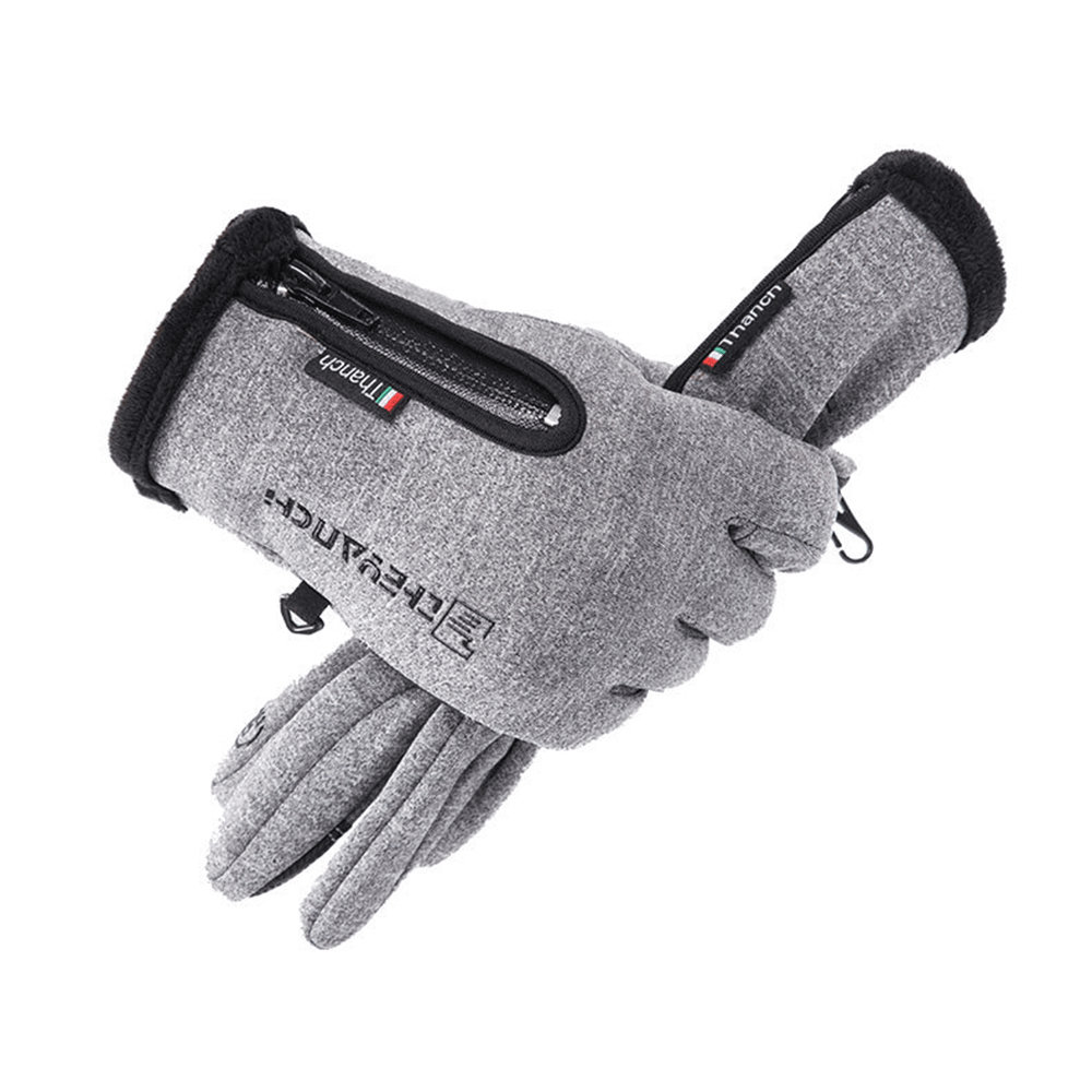 Unisex Waterproof Cycling Gloves plus Velvet Warm Fitness Motorcycle Glove - MRSLM