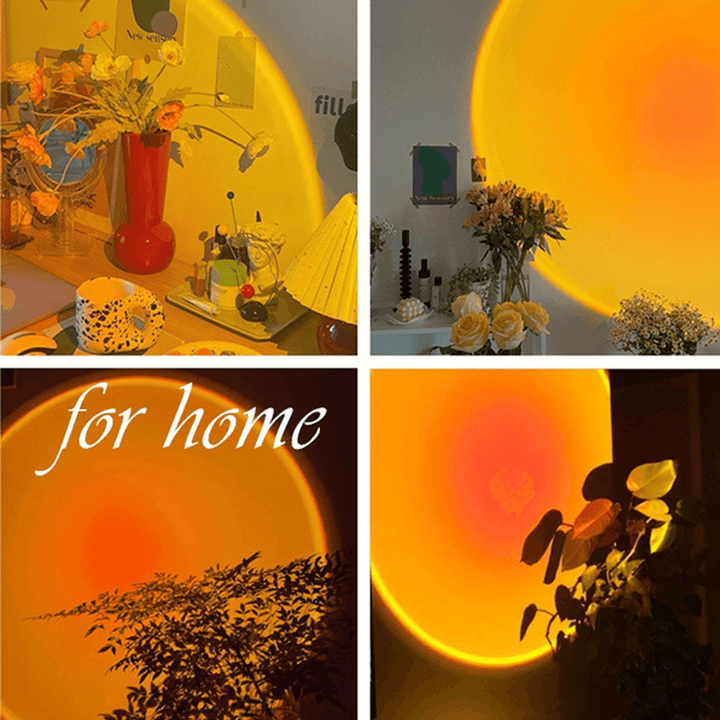 USB Sunset Projection Lamp Decoration Floor Bedroom Atmospheres Light Rainbow Projection Lamp - MRSLM