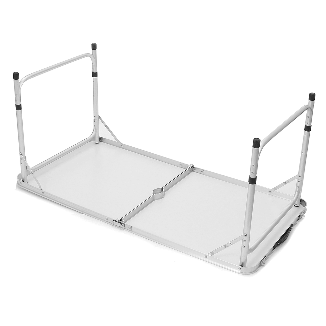 120X60Cm Portable Aluminum Alloy Folding Table Chair Height Adjustable Indoor Outdoor BBQ Camping Picnic Table Kit - MRSLM