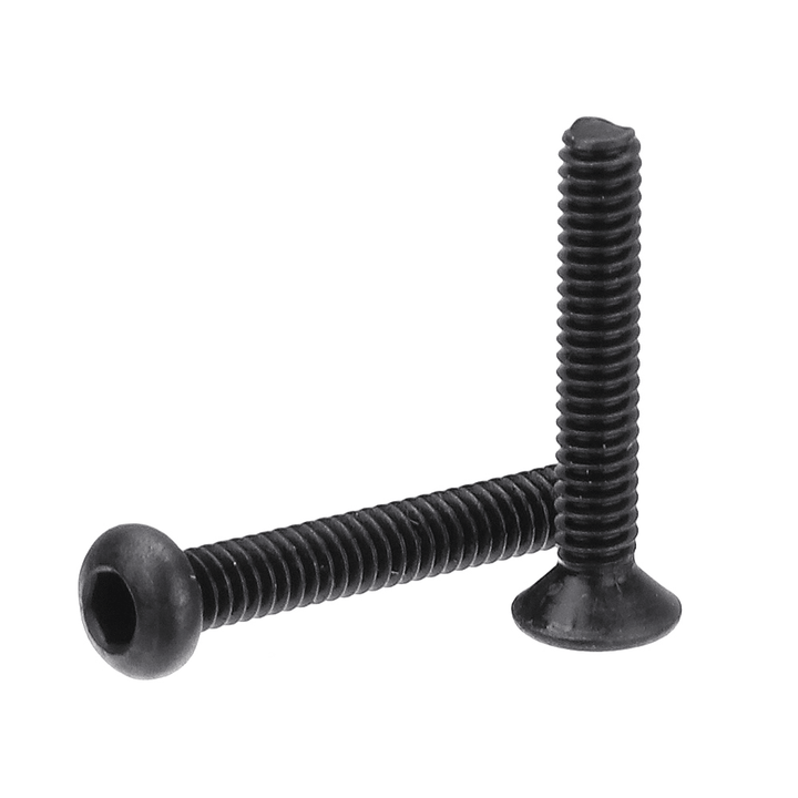 Suleve™ M2CH4 480Pcs M2 Hex Socket Button&Flat Head Screw Carbon Steel Bolt Nut Assortment - MRSLM