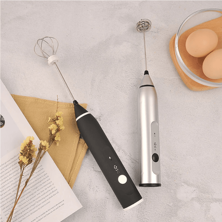 Milk Frother Electric Egg Beater USB Charging Mixer for Coffee Drink Portable - MRSLM