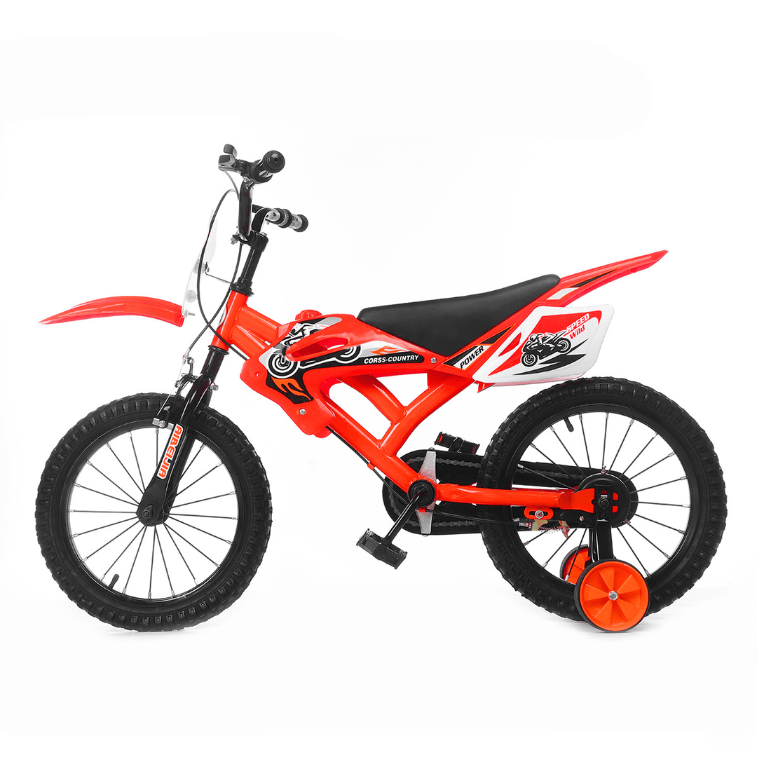 12 Inch Children Ride Beginners Moto Bike 4-Wheels Balance Training Motocross Bicycle Kids Ride on Toys for Boys Girls - MRSLM