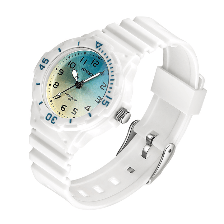 SANDA 6011 Fresh Color Silicone Strap Ultra Light-Weight Women Quartz Watch - MRSLM