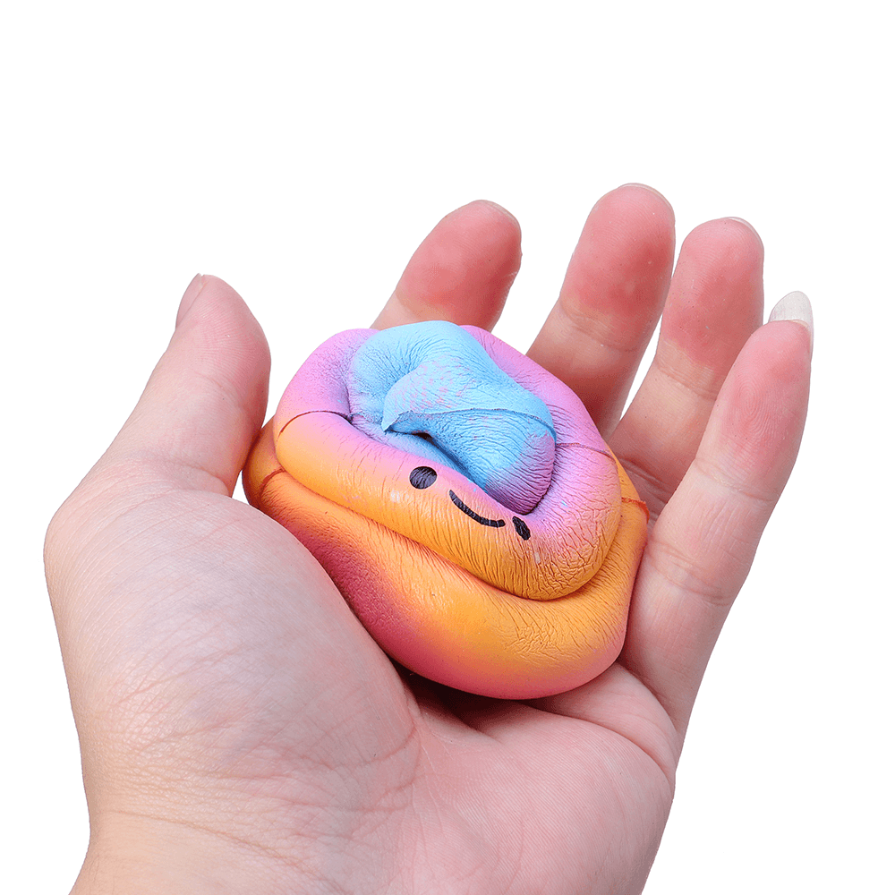 Ranbow Squishy Poo Soft Toy Slow Rising Phone Pendant with Packing - MRSLM