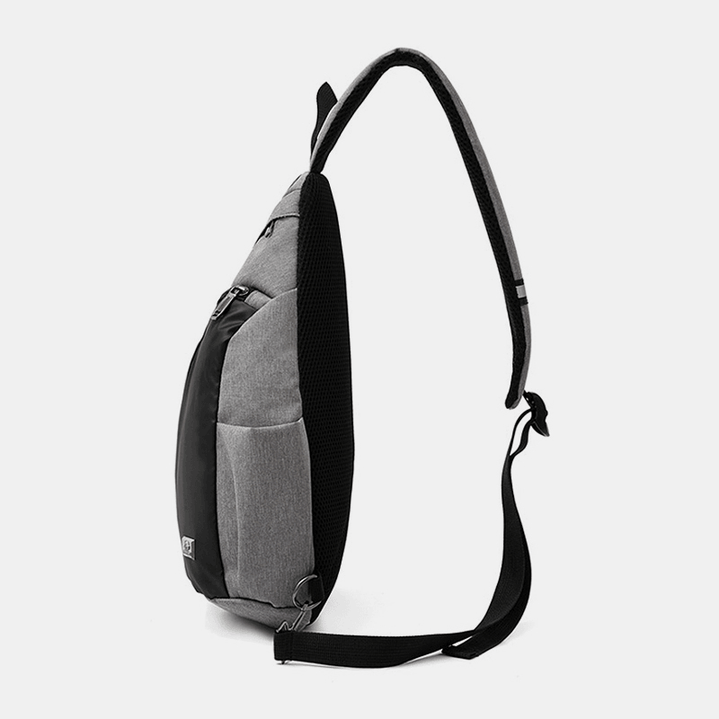 Unisex Nylon Light Weight Contrast Color Casual Outdoor Travel Multi-Carry Shoulder Bag Crossbody Bag Chest Bag - MRSLM