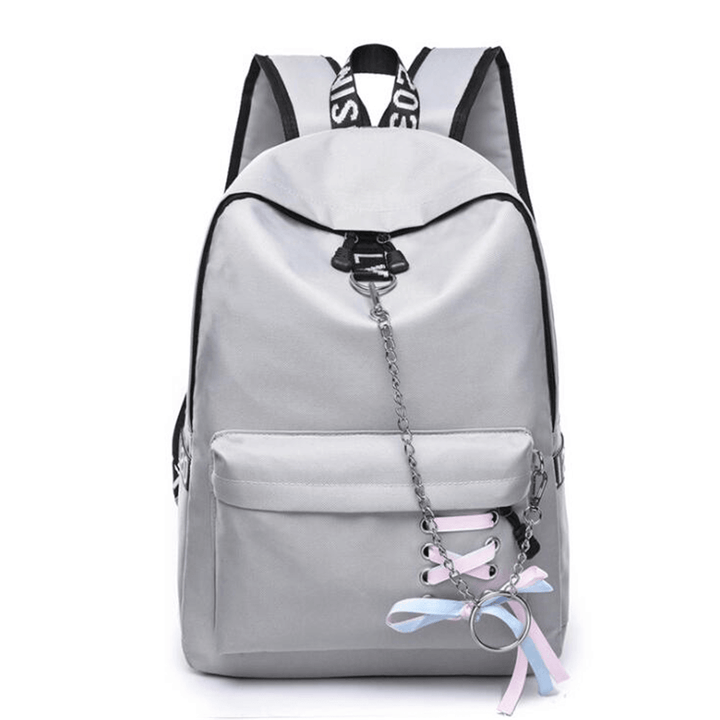 17L Outdoor Travel Backpack Waterproof Nylon School Rucksack Girls Women Bag with Headphone Jack - MRSLM