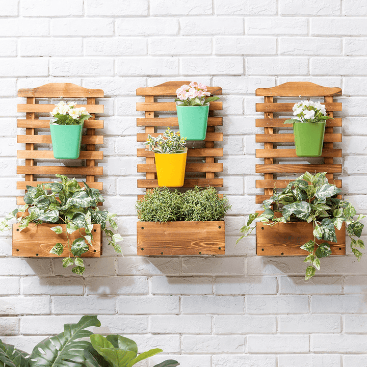 Plant Shelves Wall Shelves Solid Wood Shelves Ourdoor Garden Decor - MRSLM