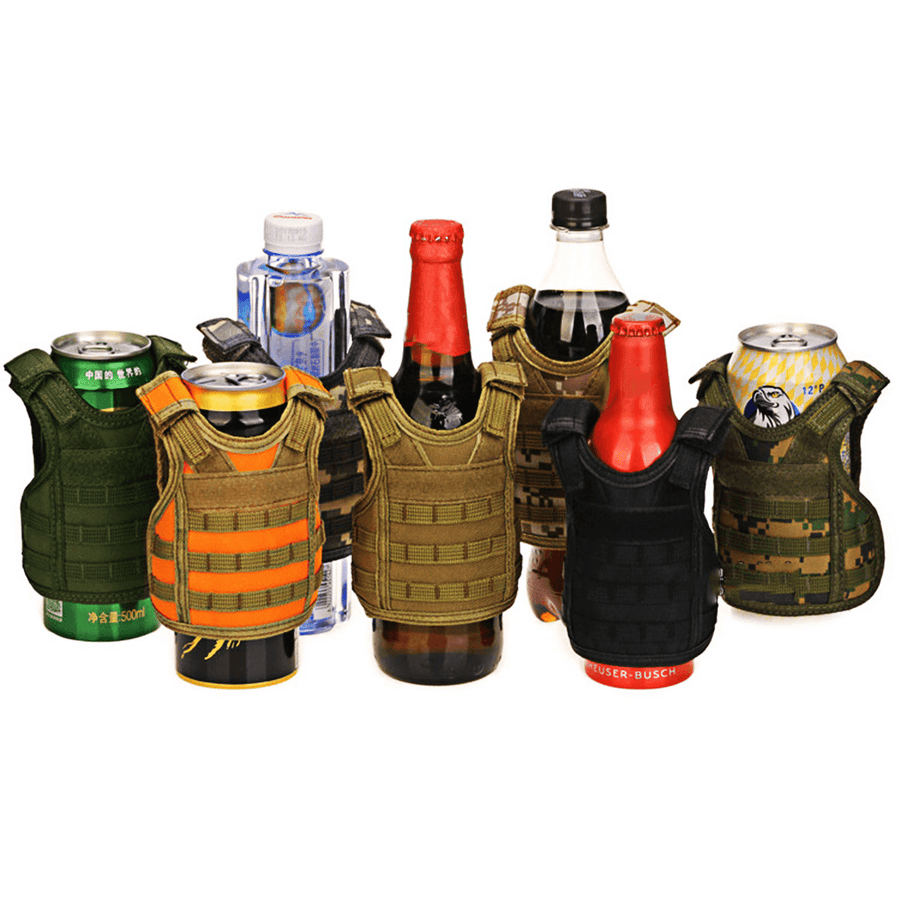 Beverage Insulator Tactical Vest Beer Cooler Holder Travel Camping Portable Can Cooler - MRSLM