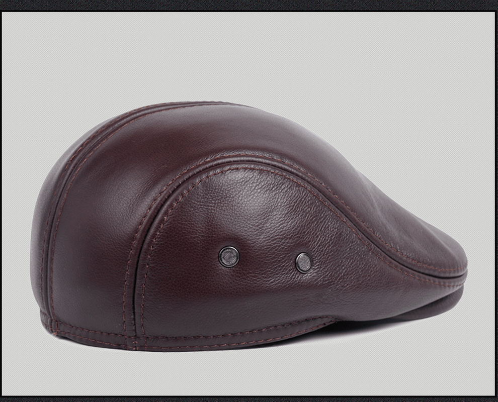 Middle-Aged and Elderly Casual Leather Hats - MRSLM