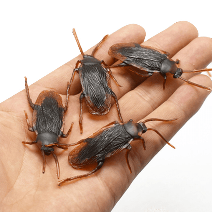 20Pcs/Set Halloween Plastic Cockroach Bug Joke Toys Realistic Roaches for Halloween Fool'S Day Party Decoration - MRSLM