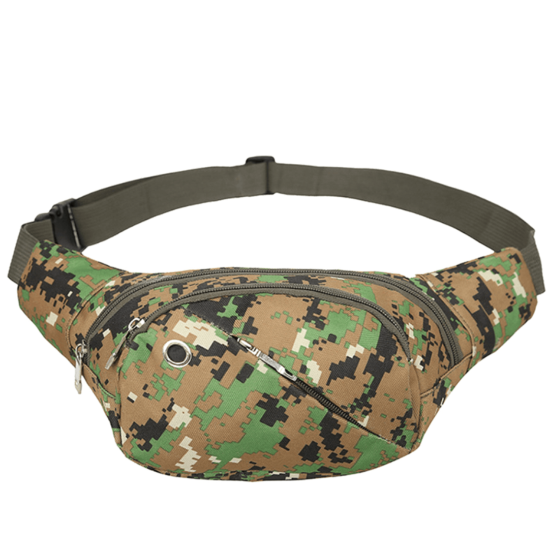 Mens Tactical Waist Bag Military Canvas Waist Bag Travel Hiking Storage Bag Camping Belt Bag - MRSLM